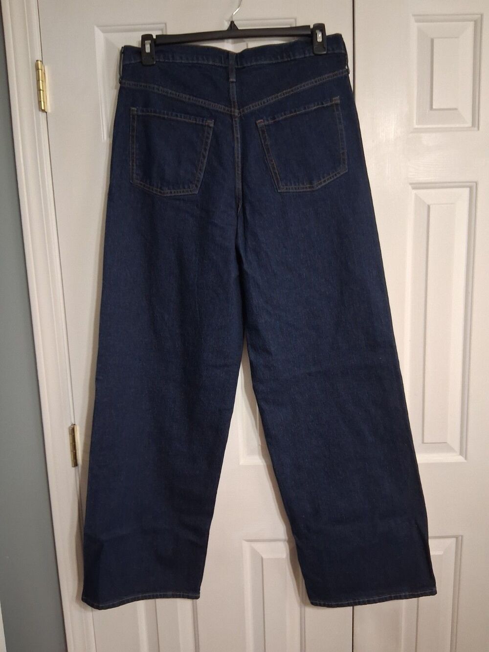 NWT Women's Old Navy Midrise The Slouchy Wide Leg Jeans Size 8 Tall BUTTON FLY - Picture 10 of 10
